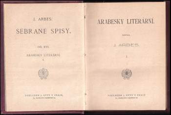 Jakub Arbes: Arabesky literární