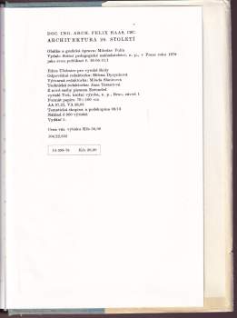 Felix Haas: Architektura 20. století