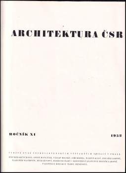 Josef Havlíček: Architektura ČSR, KOMPLETNÍ ROČNÍK XI.
