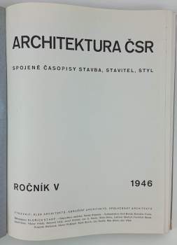 Oldřich Starý: Architektura ČSR, KOMPLETNÍ ROČNÍK V.