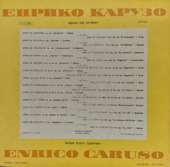 Enrico Caruso: Arias From Operas