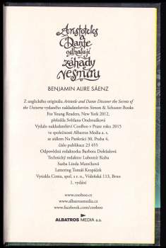 Benjamin Alire Sáenz: Aristoteles a Dante odhalují záhady vesmíru