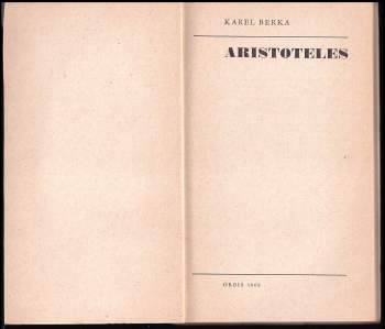 Karel Berka: Aristoteles
