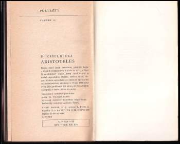 Karel Berka: Aristoteles