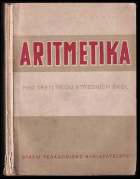 Aritmetika pro třetí třídu středních škol