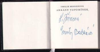 Emilie Bednářová: Arkány vzpomínek