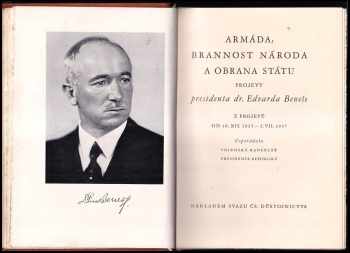 Edvard Beneš: Armáda, brannost národa a obrana státu
