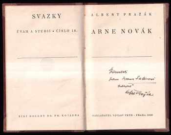 Albert Pražák: Arne Novák