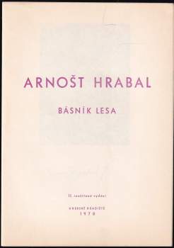 Arnošt Hrabal: Arnošt Hrabal - Básník lesa
