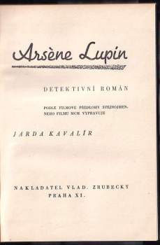 Jarda Kavalír: Arsène Lupin
