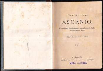 Alexandre Dumas: Ascanio