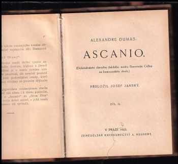 Alexandre Dumas: Ascanio