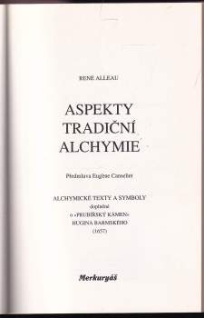 René Alleau: Aspekty tradiční alchymie