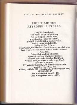 Philip Sidney: Astrofel a Stella