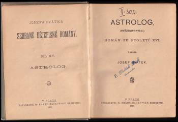 Josef Svátek: Astrolog