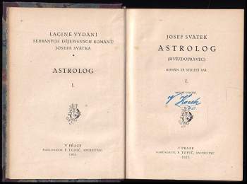 Josef Svátek: Astrolog