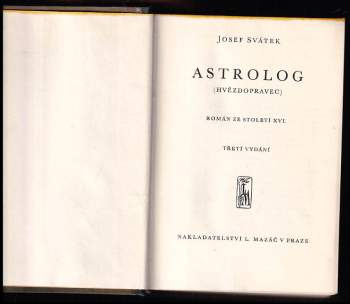 Josef Svátek: Astrolog