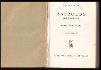 Josef Svátek: Astrolog