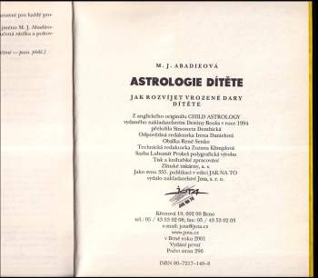 M. J Abadie: Astrologie dítěte