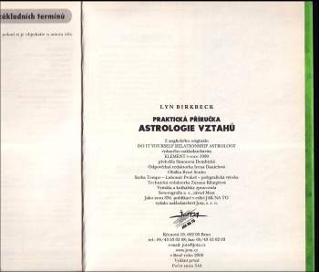 Lyn Birkbeck: Astrologie vztahů