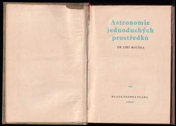 Jiří Bouška: Astronomie jednoduchých prostředků