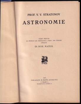 Vsevolod Viktorovič Stratonov: Astronomie
