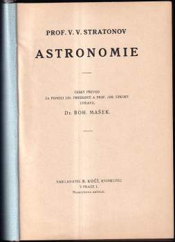 Vsevolod Viktorovič Stratonov: Astronomie