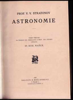 Vsevolod Viktorovič Stratonov: Astronomie