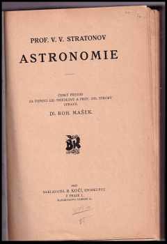 Vsevolod Viktorovič Stratonov: Astronomie