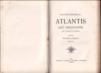 Ignatius Donnelly: Atlantis, svět předpotopní