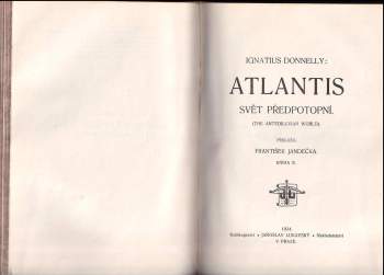 Ignatius Donnelly: Atlantis, svět předpotopní
