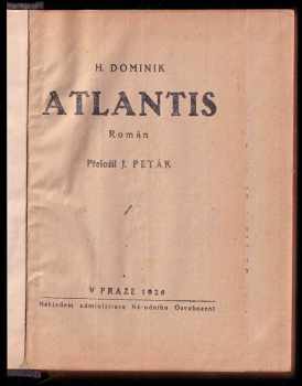 Hans Dominik: Atlantis - román
