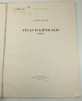 Antonín Bečvář: Atlas eclipticalis 1950.0