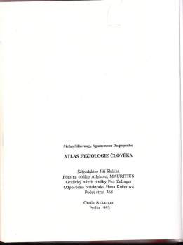 Stefan Silbernagl: Atlas fyziologie člověka