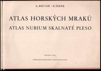Antonín Bečvář: Atlas horských mraků