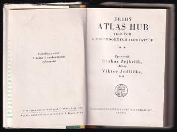 Viktor Jedlička: Druhý atlas hub jedlých a jim podobných jedovatých