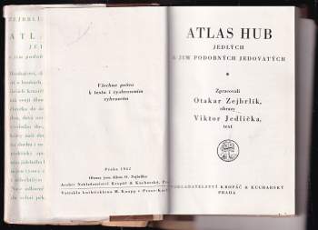 Viktor Jedlička: Druhý atlas hub jedlých a jim podobných jedovatých