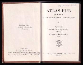 Viktor Jedlička: Atlas hub jedlých a jim podobných jedovatých