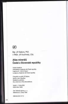 Jiří Kouřimský: Atlas minerálů České a Slovenské republiky