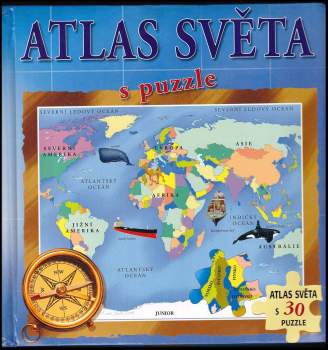 Atlas světa s puzzle