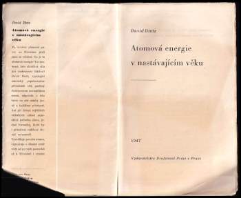 David Dietz: Atomová energie v nastávajícím věku