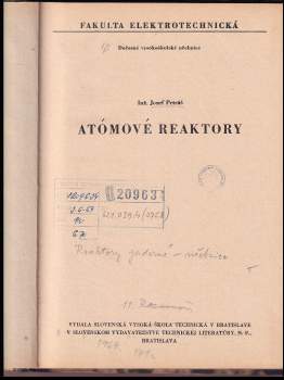 Jozef Petráš: Atómové reaktory