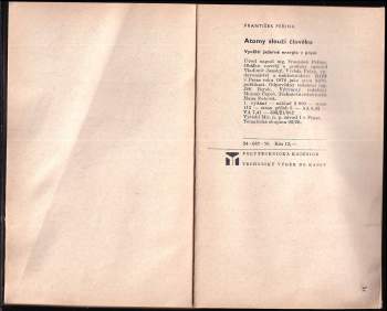 František Peřina: Atomy slouží člověku