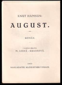Knut Hamsun: August