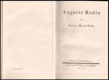 Rainer Maria Rilke: Auguste Rodin