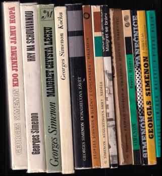 KOMPLET Georges Simenon 13X Případ Cecílie a Vražda v hotelu Majestic + Tanečnice z Veselého mlýna + Kočka + Slečny z Concarneau ; Malempin + Maigret a Dlouhé Bidlo + Bratři Ricové + Sedm křížků a jeden ministrant + Donadieuova závěť + Augustinova smrt ; Neděle + Maigret se brání + Hry na schovávanou + Maigret chystá léčku + Kdo jinému jámu kopá