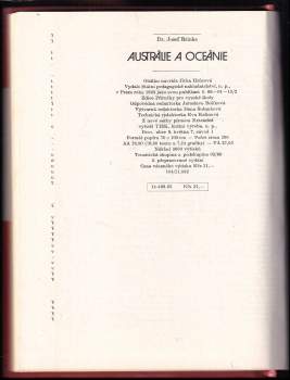 Josef Brinke: Austrálie a Oceánie
