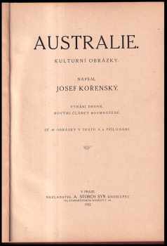 Josef Kořenský: Australie