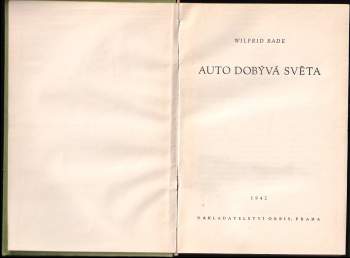 Wilfrid Bade: Auto dobývá světa