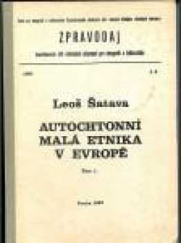 Leoš Šatava: Autochtonní malá etnika v Evropě
